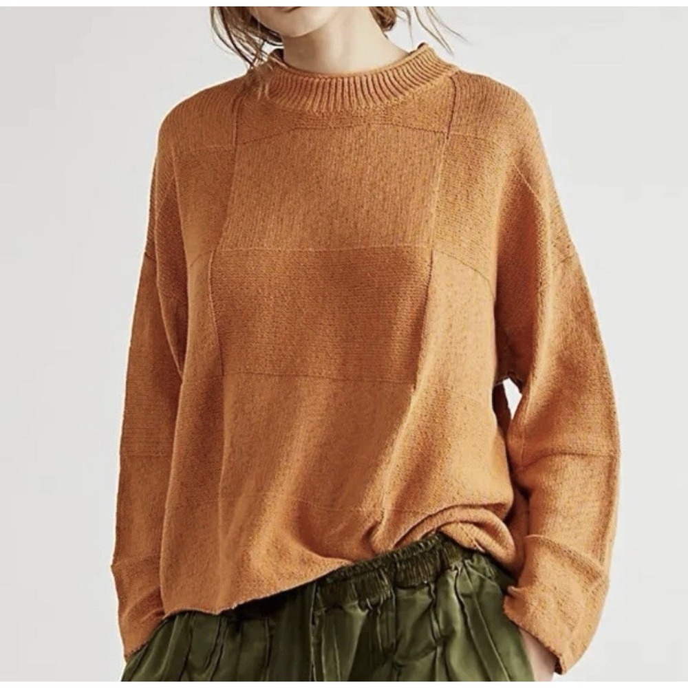 Free People FP Beach Pullover Mock‎ Sweater Women's XS Oversized Top Outdoor